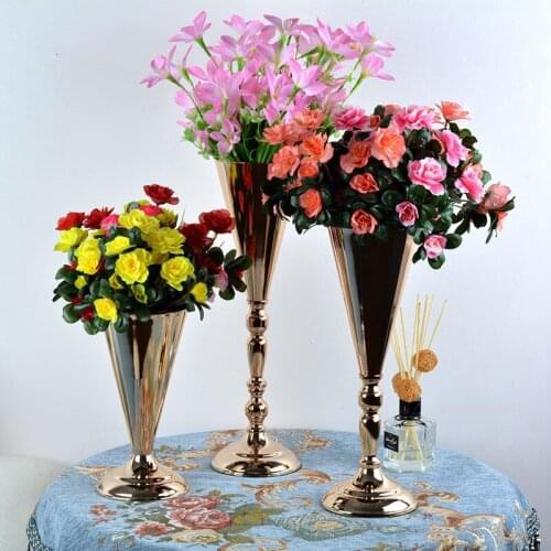 Metal Candle Holders Flowers Vase Candlestick Road Lead Candelabra Centerpieces Wedding porps Christmas decoration