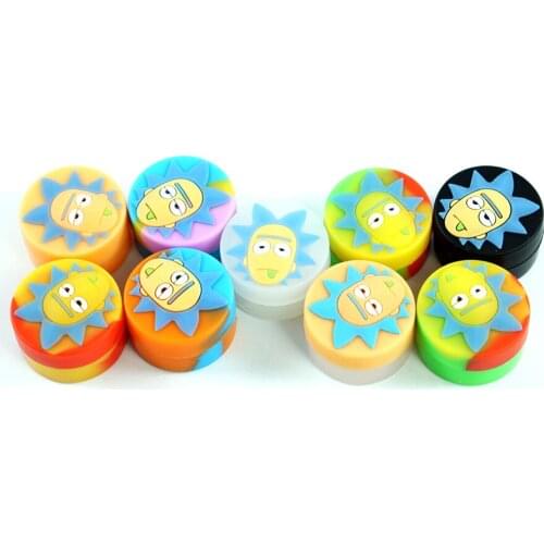 100pcs 5ml Silicone Container Jar Non-Stick Container Wax Storage Tank Soft Oil Box Silicone Wax Container
