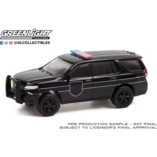 1:64 GreenLight 2021 Chevrolet Tahoe Gangster Police Car Collection of die-cast alloy car model toys gifts 1:64 Green