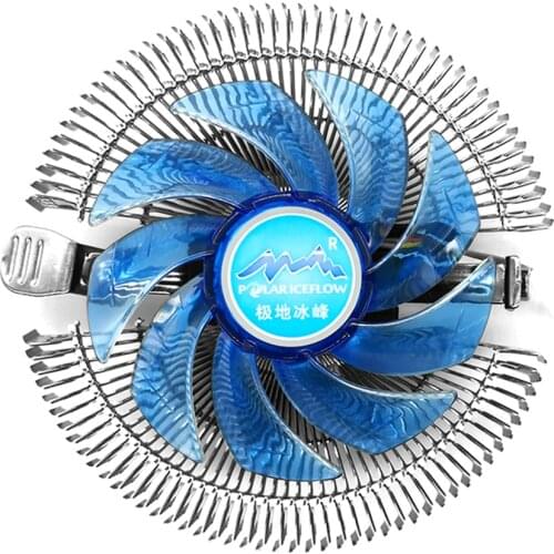 POLAR ICEFLOW Low Profile CPU Air Cooler with 120mm Quiet Fan Aluminum Fins for AMD AM4 AM3+ AM3 AM2+ AM2 FM2 FM1 LGA 2011 1366
