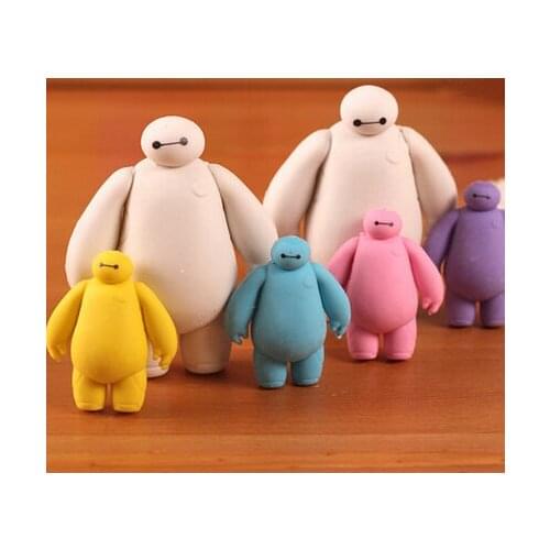 2015 New arrival freeshipping big hero eraser rubber eraser set Japanese cartoon eraser set