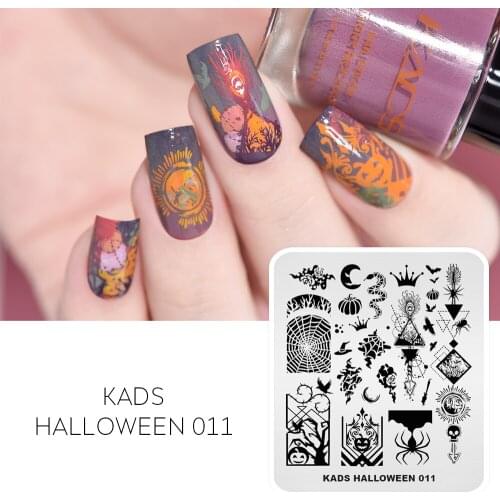 Halloween Nail Stamp Plates Spider web Pumpkin Snake Pattern Nail Art Template Stencil Plate for DIY Manicure Design Tools