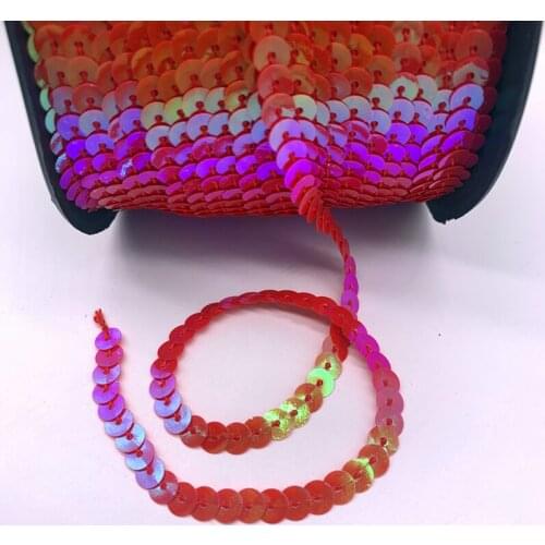 6mm 5Yards Sequin Flat Round Loose Sequins Crafts Paillette Sewing Clothes Decoration DIY Accessory Lentejuelas Para Coser#17