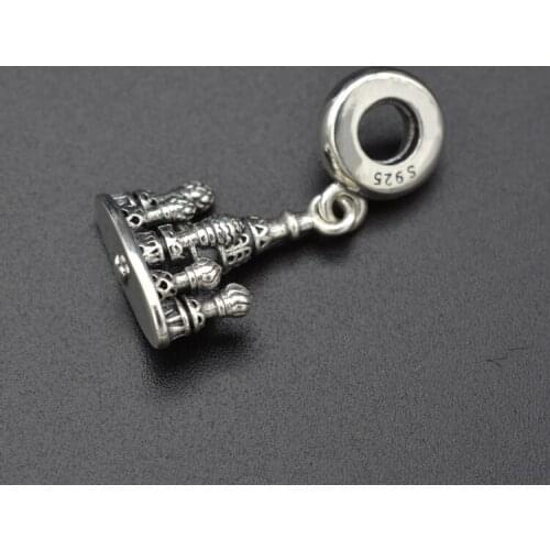 High Quality 925 Silver Jewelry Pendants European And American Fashion Castles Suitable For Gift Giving Jewelry Making