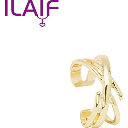 Korean Punk Multi-layered Cross Lines Ring Women Ring for Womens Adjustable Bump Opening Jewelry Anéis femininos