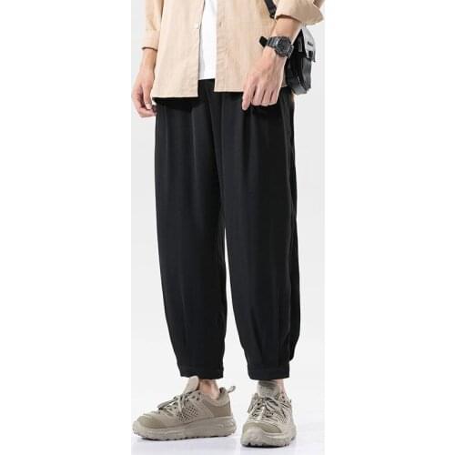 Simple Men Pants Holiday Streetwear Plus Size Seaside Beach Vacation Harajuku Fashion Wide Leg Pants Comfortable Home Clothes