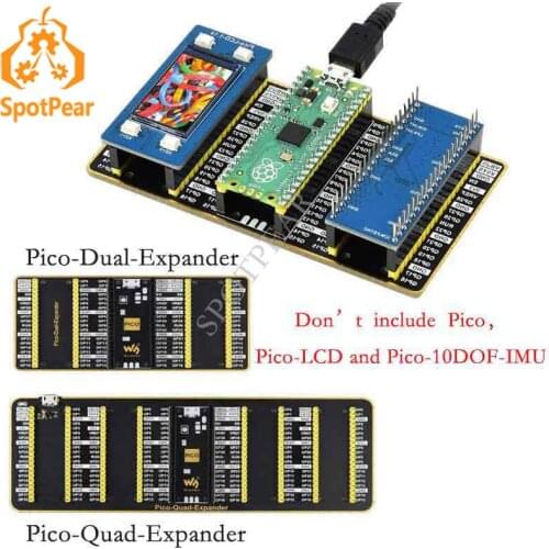 Raspberry Pi Pico Pico-Dual / Quad-Expander Two Sets of Male Headers