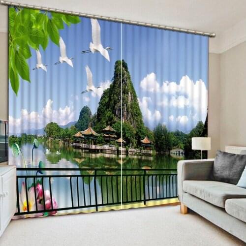 Curtains for room Window Blackout Luxury 3D Curtains set For Bed room Living room Office nature scenery curtains