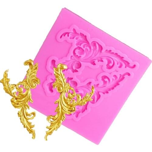 Lace border silicone mold fondant mold cake decorating tools vine chocolate gumpaste mold formas de silicone T1069