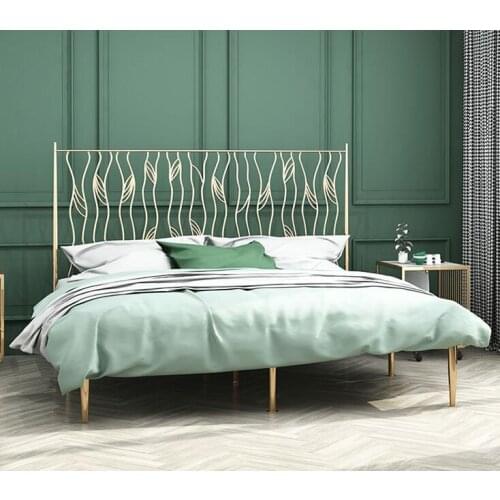 Nordic modern minimalist environmental protection wrought iron bed iron frame 1.2 1.5 1.8 m