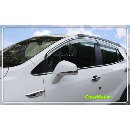For Vauxhall Opel Mokka X 2012-2019 Window Visor Vent Shades Sun Rain Guard Deflectors Car Accessories