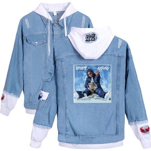 HIP HOP 42 Dugg 2D Denim Jacket South Side Serpents Streetwear Tops Spring Jean Women Jacket Harajuku Denim Clothing Female