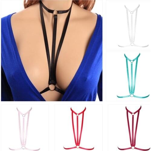 Punk Goth Bondage Straps Bdsm Harness Belt Women Fetish Chest Harajuku Lingerie Sexy Tops Bra Erotic Cage Bra Suspenders Garter