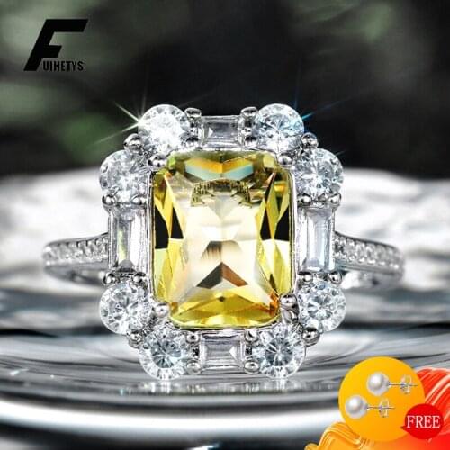 Fashion Women Ring 925 Silver Jewelry with Zircon Gemstone Finger Rings for Wedding Promise Party Gift Accessories Wholesale