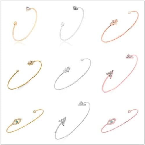 1@# 2021 Fashion Charm Bracelets For Women Adjustable Gold Metal Romantic Round Bracelet Gift Party Jewelry Wholesale
