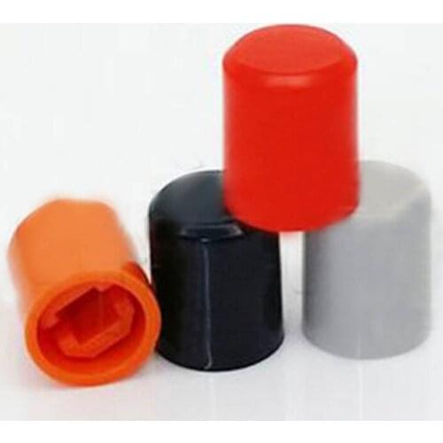 100pcs 6*6mm button cap square and round hole switch cap multi color push button switch caps for 6*6mm round tactile switches