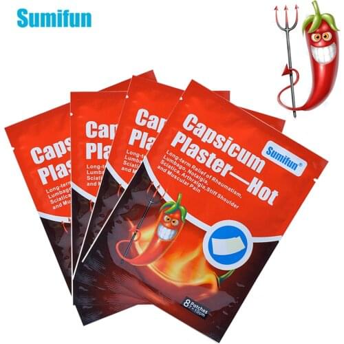 16pcs/2bags Hot Pepper Capsicum Plaster Pain Relief Plaster Back Neck Shoulder Chinese Herbal Medical Joint Arthritis Patch
