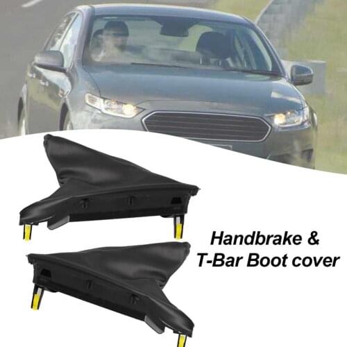 2pcs Handbrake And T-Bar Boot Cover For Ford Falcon FG FG-X 2008-2018 Car Modification Strip Boot Cover Black Leather