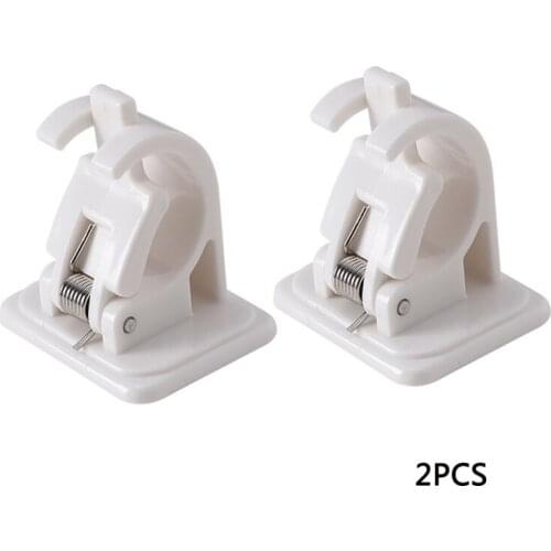 2pcs Fishing Rod Rack Viscose Lock Buckle Fishing Rod Holder Wall Paste Buckle