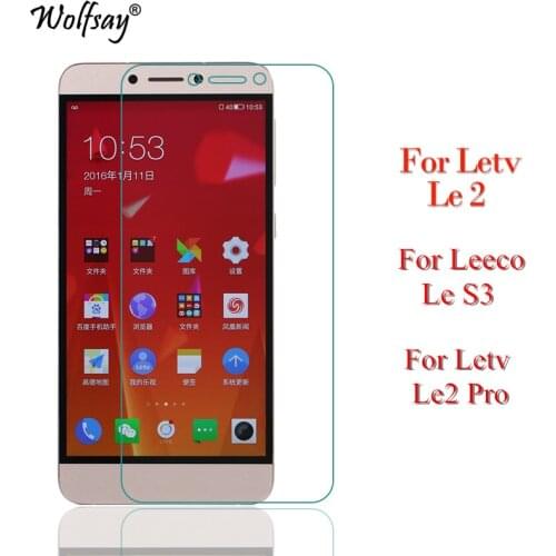 2PCS For Tempered Glass LeEco Le S3 Screen Protector Letv Le Eco Le 2 Le2 Pro Glass X520 X527 X528 X620 X622 X626 5.5" Wolfsay