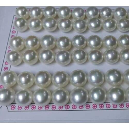 AAAAAA Best 11mm or 10mm half drilled button freshwater pearl 1 CARD
