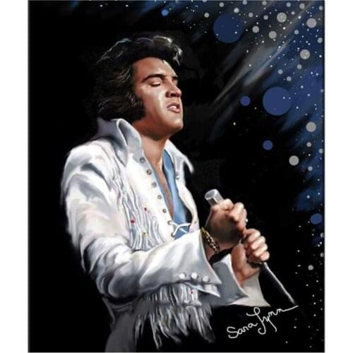 Diy 5D Diamond Painting Cross Stitch, Elvis Presley, Full Diamond Mosaic,Kits,Home Decor Square Diamond Embroidery,Gift