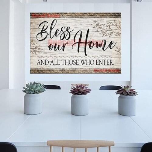 5d diamond embroidery sale home 5d diamond painting full square bless our home diy diamond mosaic sale livingroom wall sticker