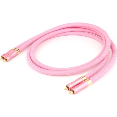 Pair X41044 12Cores Silver Plated Analogue Interconnect RCA Hi-Fi Stereo Cable Audio Grade RCA to RCA Audio Cable