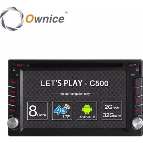 Ownice C500 Quad Core Android 6.0 2GB RAM Head Unit Car DVD GPS Navigation Car Stereo Radio Universal Interchangeable Player