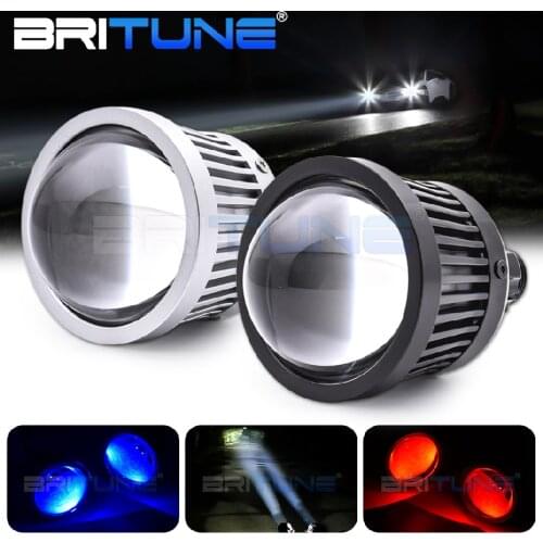 Britune 2pcs K3 4300K 25W Car LED Projector Lens Headlight H7 9005 9006 H11 High Beam Light Spotlight Fog Light Car Light DIY