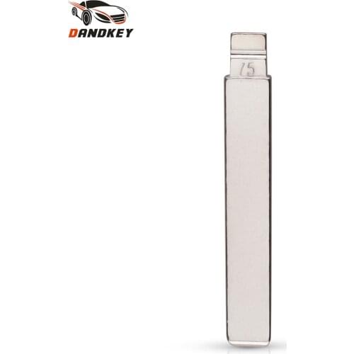 Dandkey Metal Blank Uncut Flip KD Remote Car Key Blade Type #75 For Geely Panda Key Blade NO. 75 Replacement