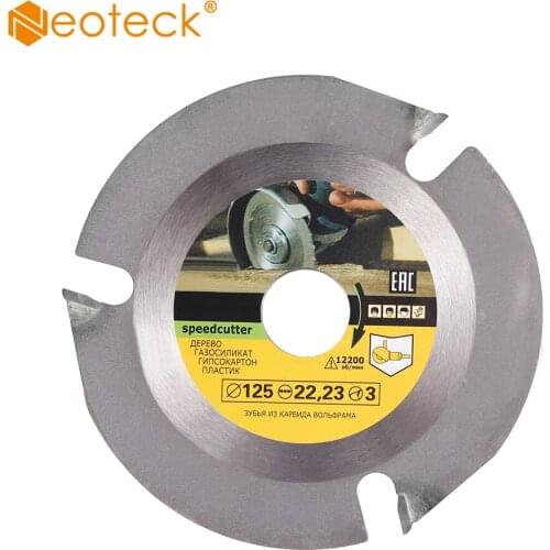 Neoteck 125mm 3T Circular Saw Blade Multitool Wood Carving Cutting Grinder Saw Disc Tool hard alloy