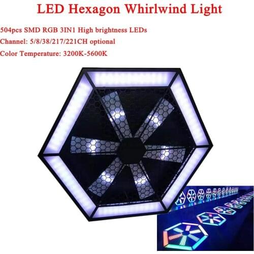 Good Quality DJ Equipment 200W LED Hexagon Whirlwind Light For Stage Effec Atmosphere Of Disco DJ Music Party Club Dance Floor