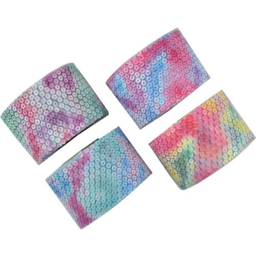 HSDRibbon 60MM Colorful printed Pattern organza Mesh Fabric Ribbon
