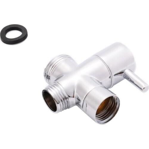 Brass Chrome 3-Ways Shower Head Diverter Valve Bathroom Toilet T-adapter Sprayer Faucet Spouts For Bathroom Supplies