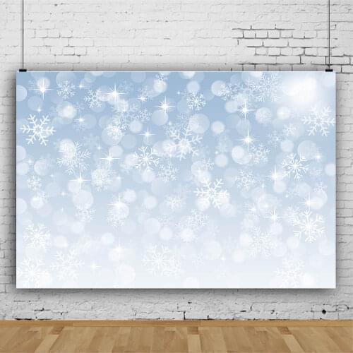 Mocsicka Winter Snowflake Bokeh Photography Backdrop Newborn Baby Portrait Photo Background Decor Child Birthday Photocall Props