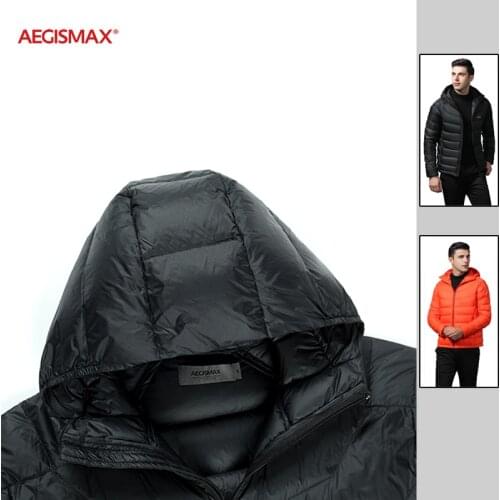 AEGISMAX Camping Hiking Down winter jacket Outdoor Camping Mountaineering Ultra-light warm White Goose Down Mens down jacket