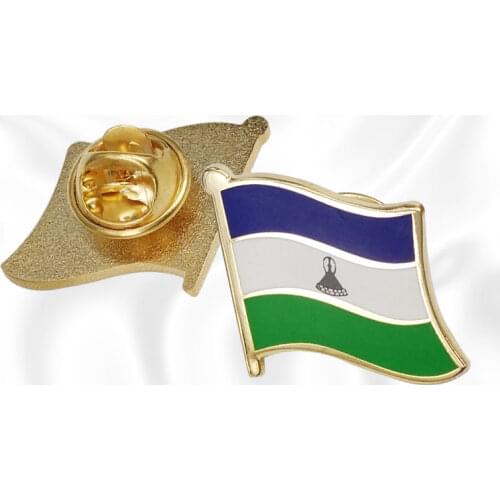 Soft Enamel Lesotho Flag lapel pins