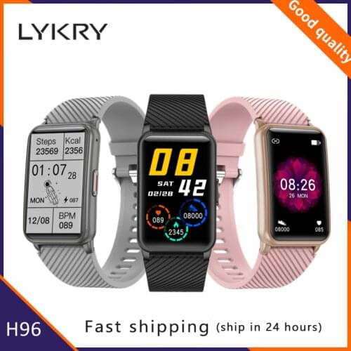 LYKRY NEW H96 Sports Smart Watch 1.57 inch Square Screen BT Call Watch Headphone Connection Heart Rate Blood Oxygen Monitor