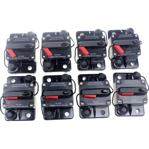New Black 50A 60A 80A 100A 150A 200A 250A 300A Car Audio Amplifier Circuit Breaker Fuse Holder Stereo Amplifier Refit