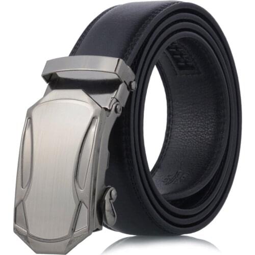New sports mens belt classic business PU material highlights the mature atmosphere automatic buckle business belt