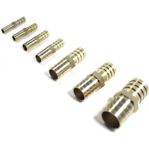 NuoNuoWell Brass Straight Hose Barbed Tail Connector Coupler Pneumatic joint Gas Pipe Reducing Fittings 16/19/25MM OD