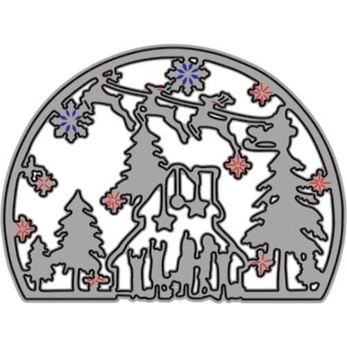 Cutting Dies People Party Gathering In The Woods For DIY Scrapbooking Embossing Album Paper Cards Dies 2021 New