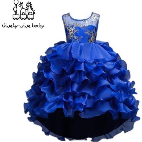 Christmas Girls Dress Children Bridesmaid Dresses For Girls Wedding Elegant Party Gown Teenager Tutu Princess Dress 2-15 Years