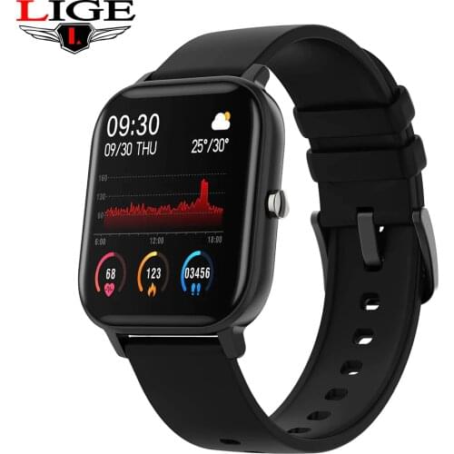 2020 LIGE Smart Watch Sport Heart Rate Monitor Waterproof Fitness Bracelet Men Women Smartwatch For Android iOS Apple Xiaomi+Box