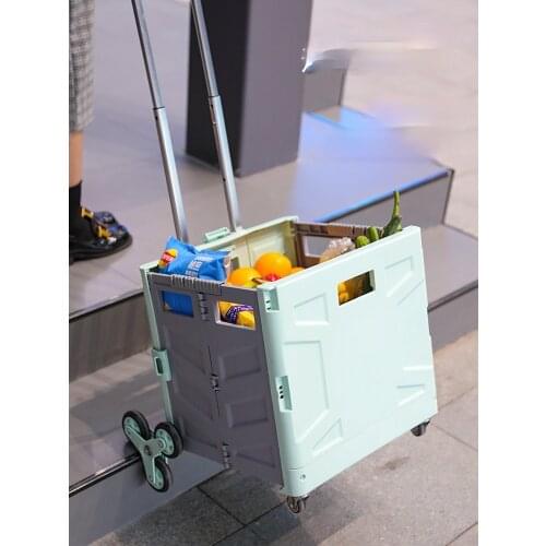 TT Home Tool Shopping Cart Shopping Cart Luggage Trolley Express Trolley Foldable and Portable Small Trailer Trolley