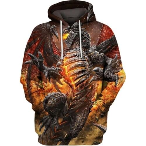 2021 Fashion Dragon Hoodie 3D All Over Printed For Men/Women Sweatshirt Spring/Autumn Casual Pullover Zipper Streetwear
