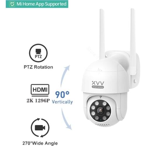 Mijia Xiaovv Smart Surveillance IP Camera with Wifi Humanoid Detection Camera 1296P Waterproof Security Camera for Mi Home App
