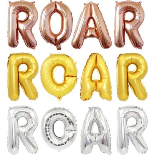 16 inch roar letter balloon dinosaur party roar decoration aluminum foil balloon birthday party aluminum foil balloon