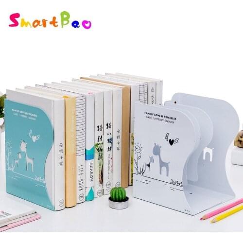 Retractable Booken Book Shelf Folding Metal Iron Bookends Holder Stand Desk Student Office Organizer Tools